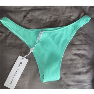 White fox bikini bottoms